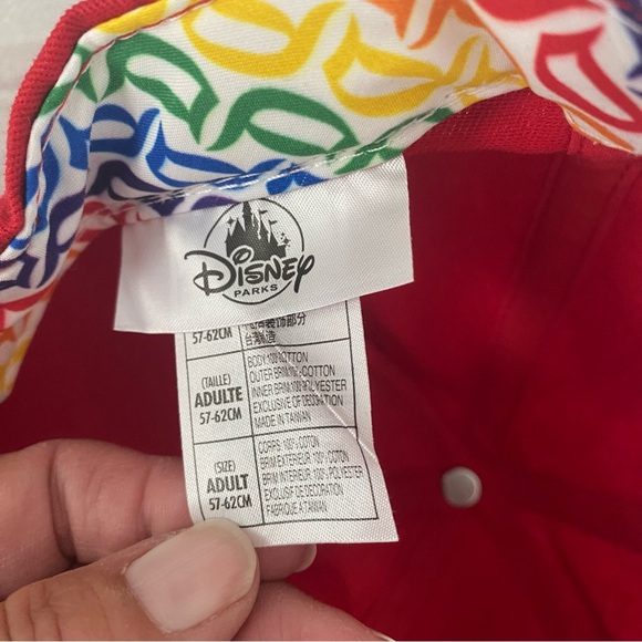 NWOT Disney Parks rainbow baseball hat with adjustable sizing - Picture 7 of 14